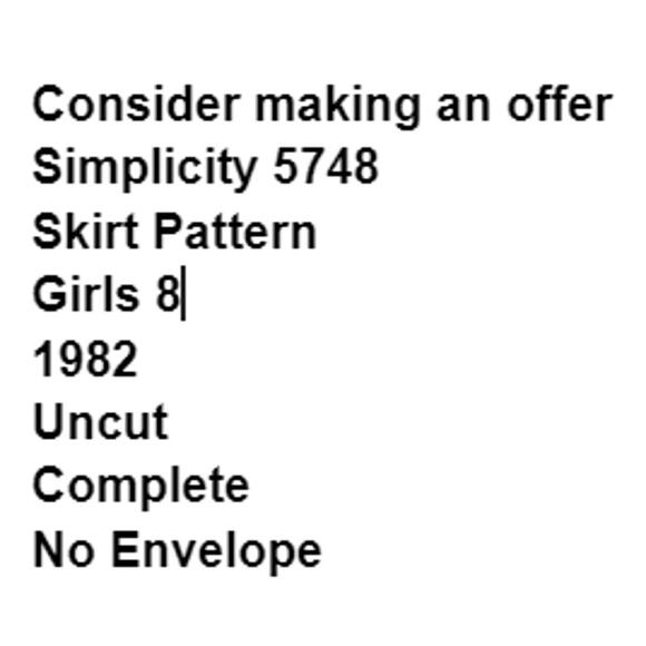 Simplicity 5857 Pattern Skirt Top Petticoat Girls 8 Gunnea Sax Cottage Ruffle - Picture 3 of 7